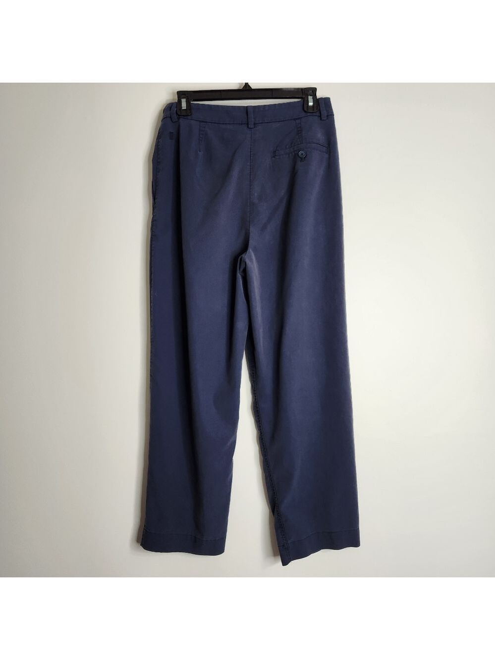 Kit + Ace Navy Blue High Waist Pleated Taper Leg Trouser Pants Size 8 - Picture 6 of 15